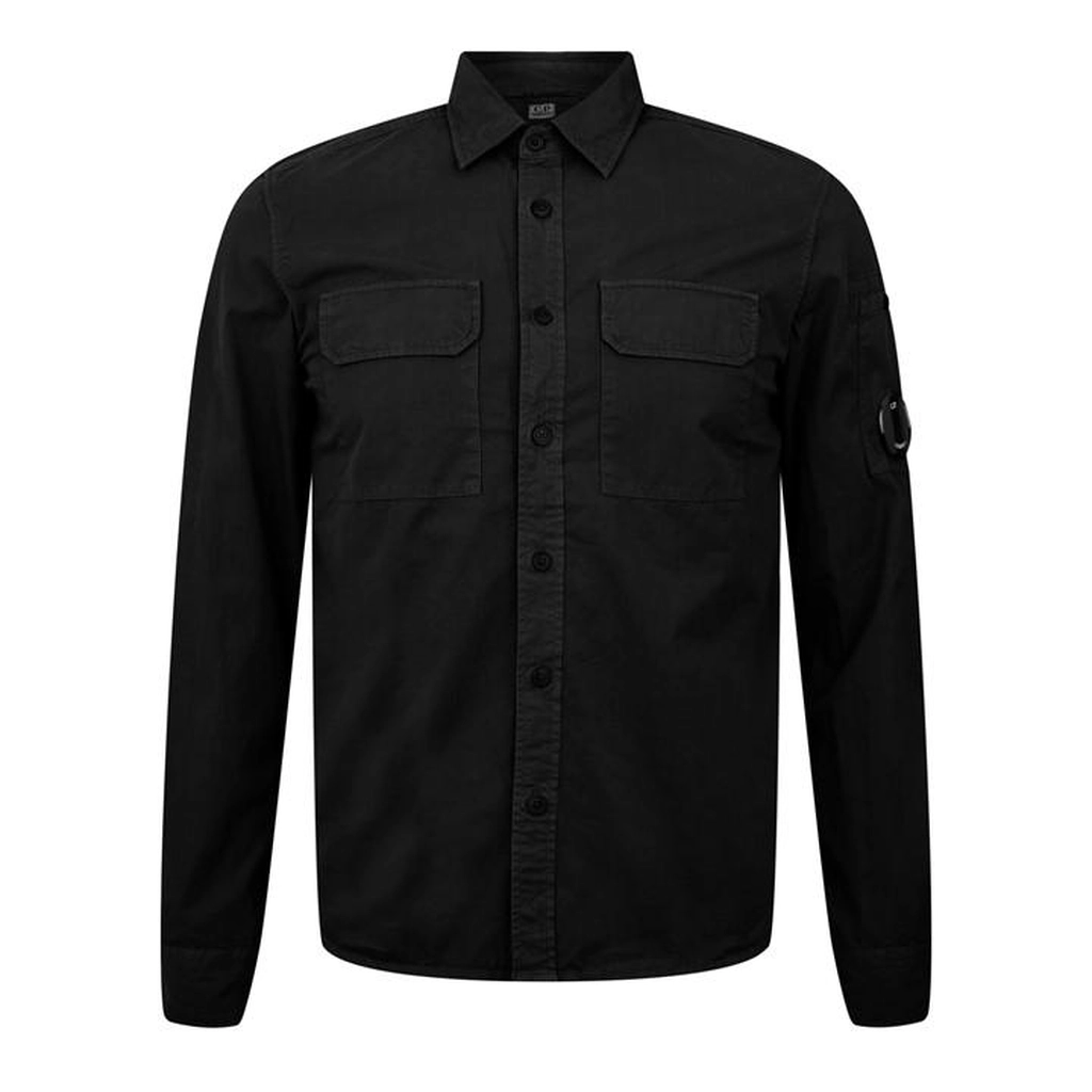 CP Company Cp Brk Lno Pkt Shirt Sn99 - Black